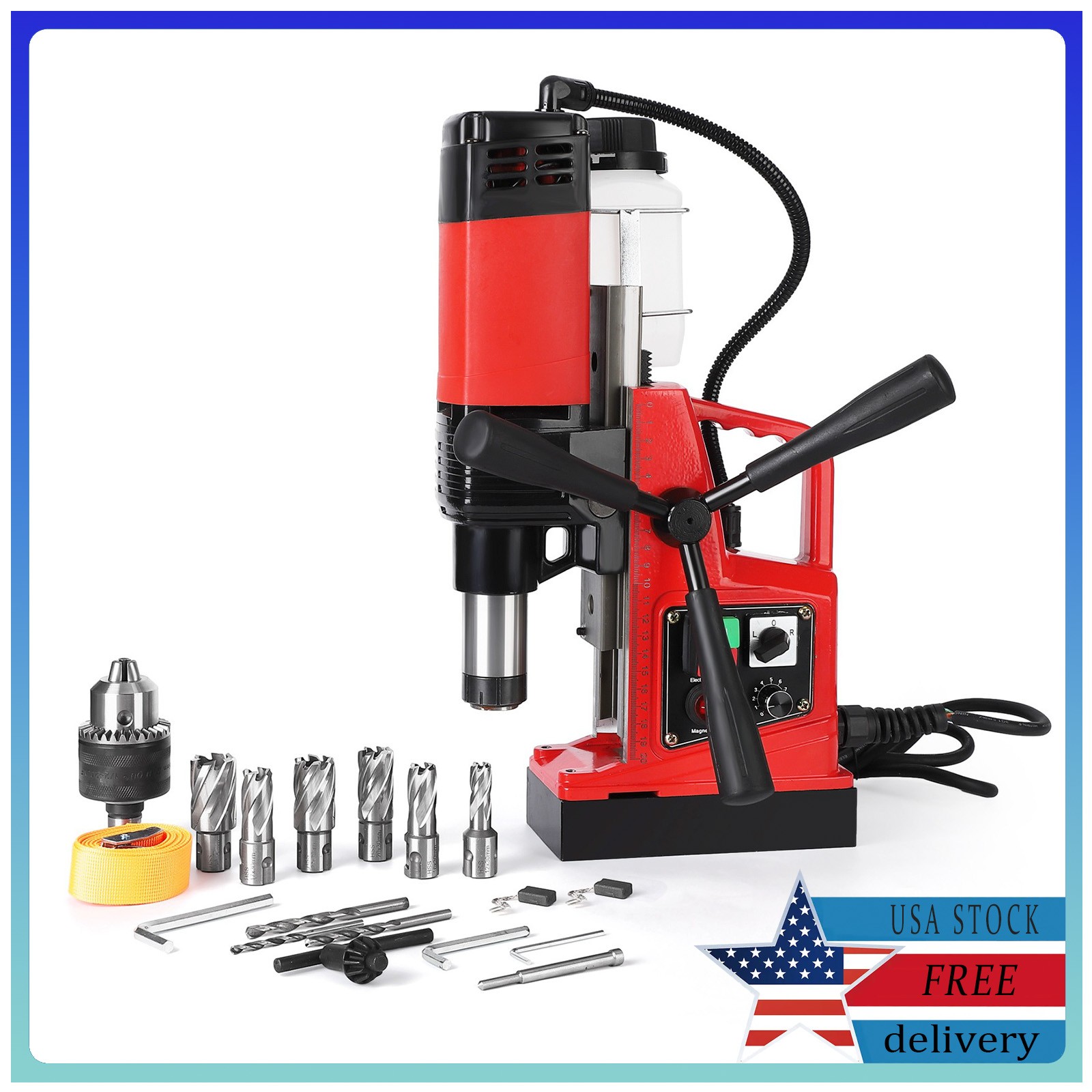 Portable Magnetic Drill Press Magnetic Drill Press 1400W 2” Max Diameter 810RPM