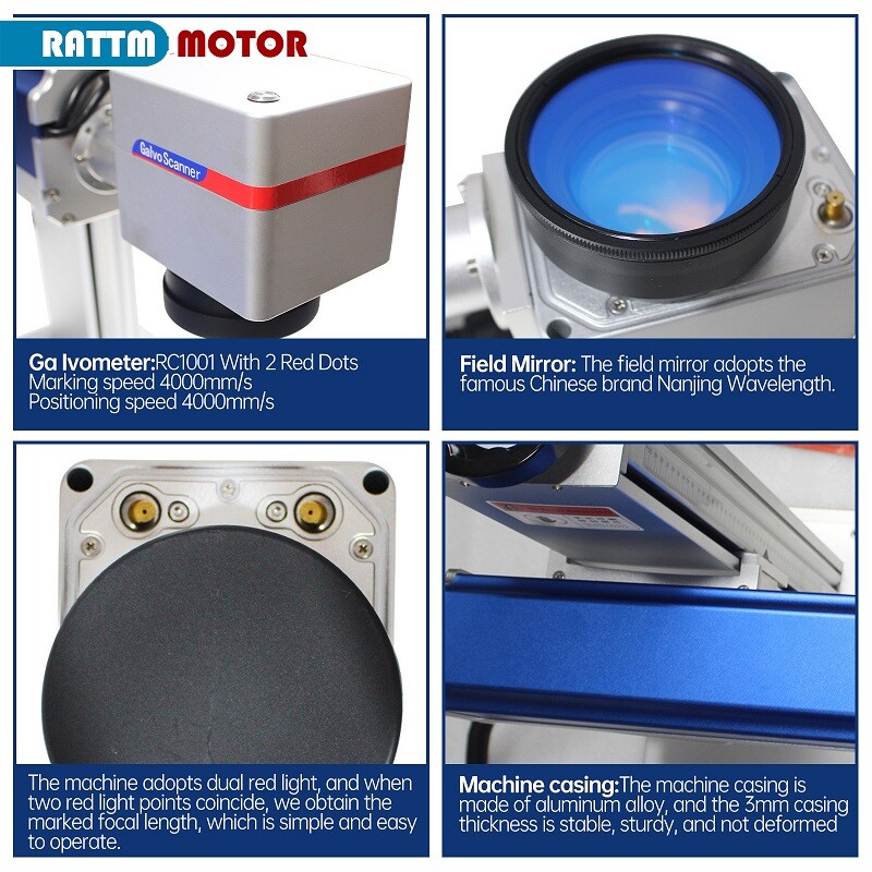 Raycus/JPT M7 MOPA 20W 30W 50W 60W Fiber Laser Marking Machine Engraving Metal