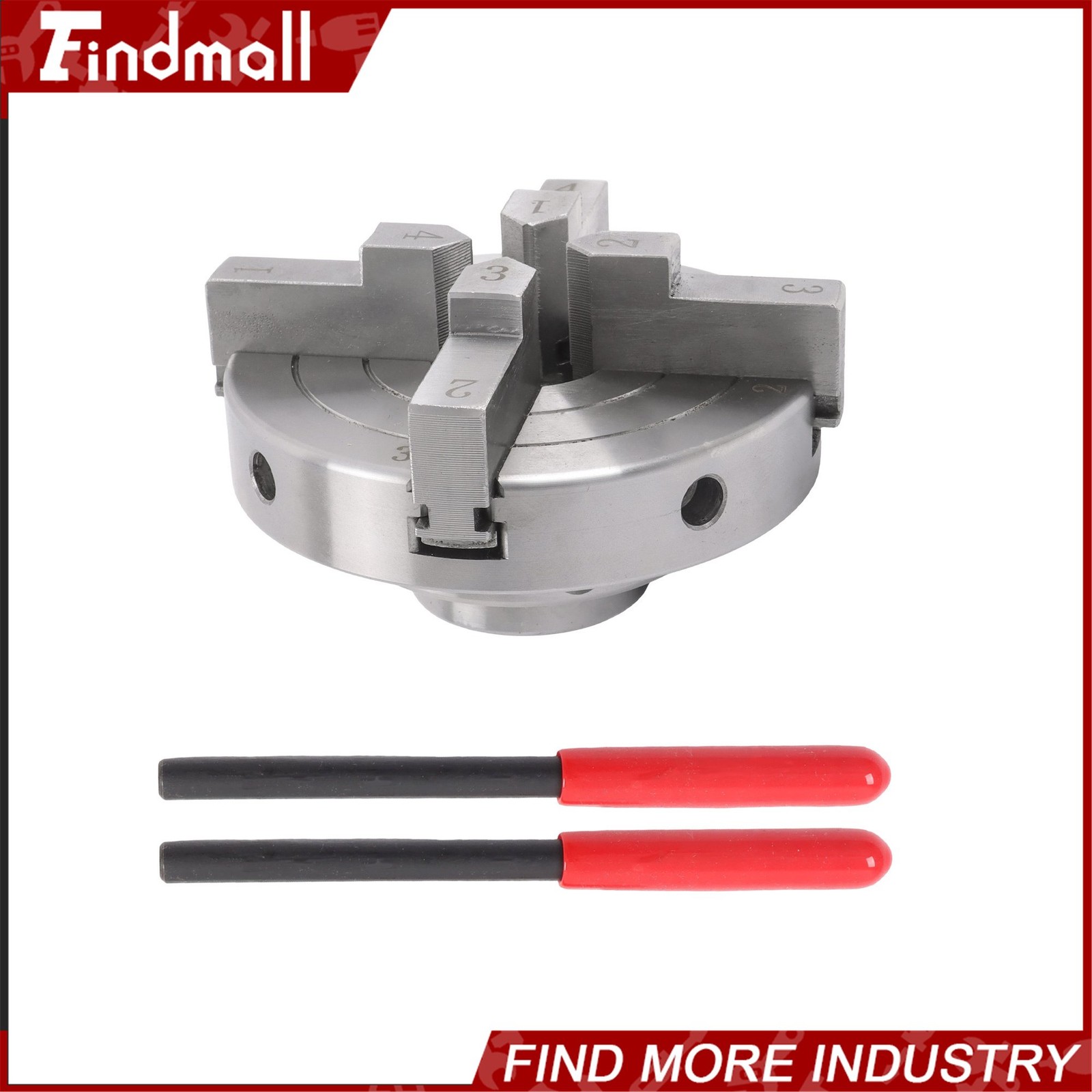 Findmall 4 Inch 4 Jaw Lathe Chuck Set 1×8 TPI Self Centering Chuck