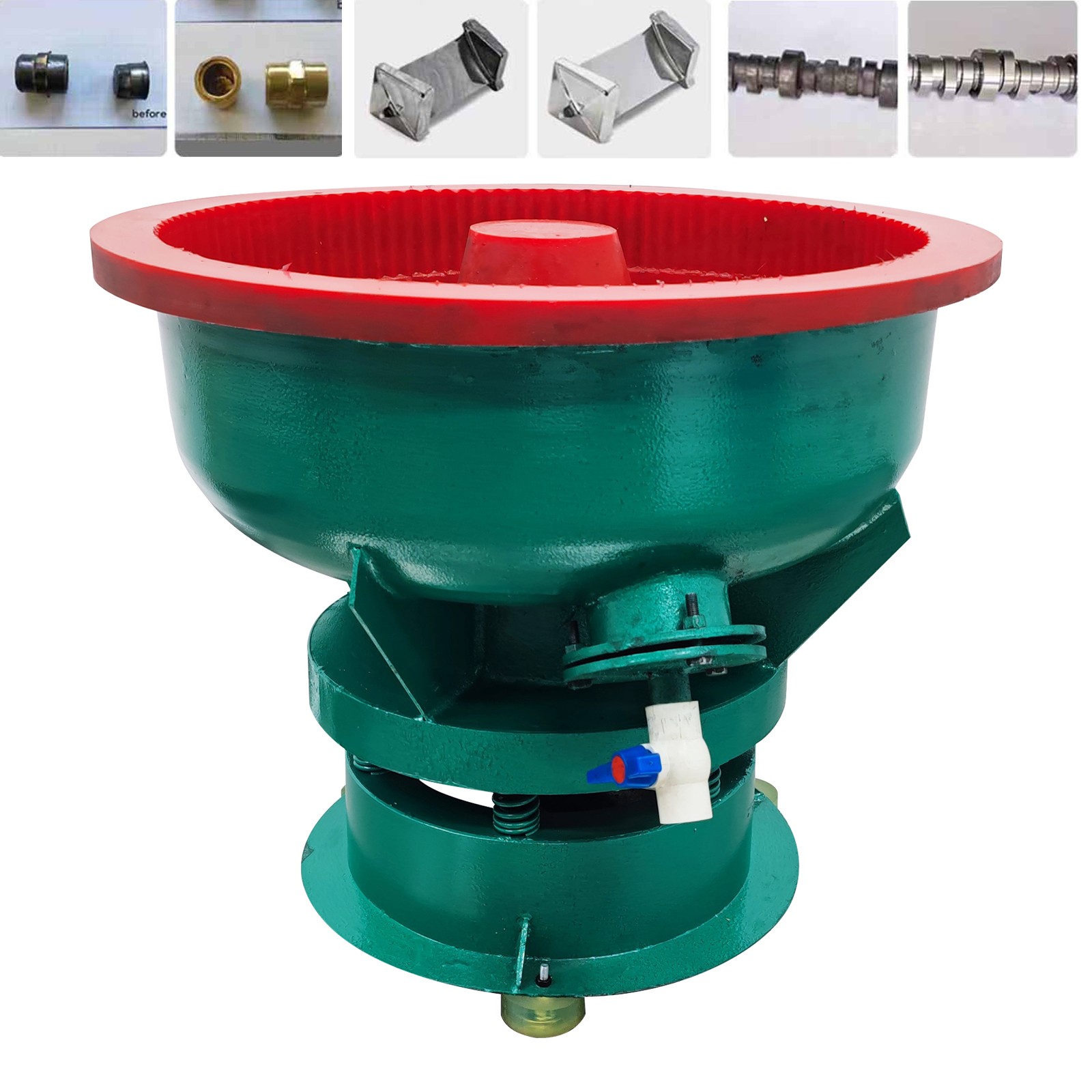 220V 31.5” Dia Vibration Deburring Polishing Machine 80L Finishing Processing