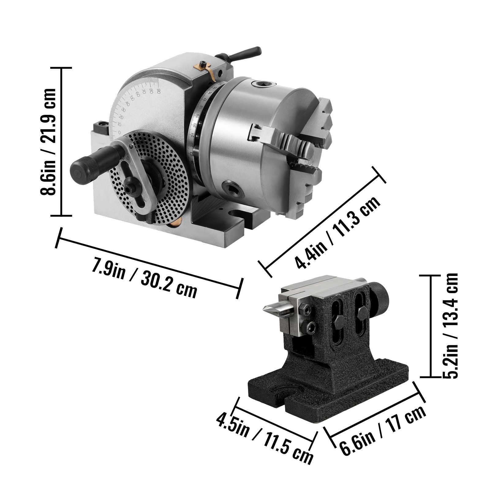 VEVOR Indexing Dividing Head for Milling Machine 6″ /160 mm for Milling Grinding