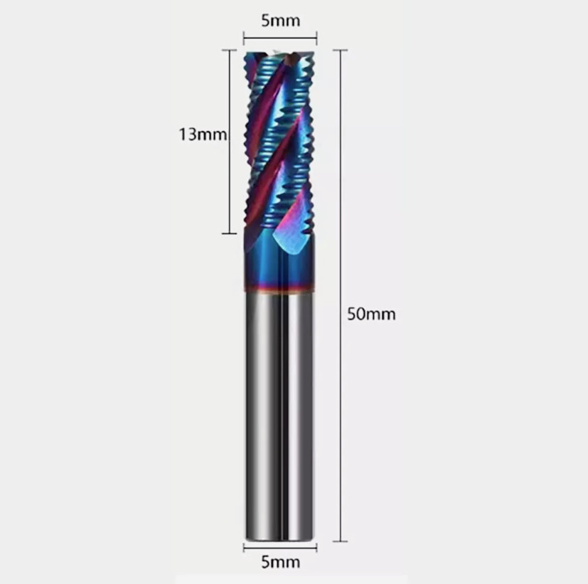 HRC65 4mm-12mm 4 Flute steel Roughing End Mill 4/6/8/10/12mm Shank