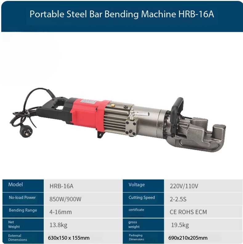 Hydraulic Rebar Bending Machine Electric Portable Rebar Bending Machine