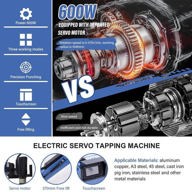 M3-M16 Universal Electric Tapping Machine 360° Flexible Arm with Collets New—