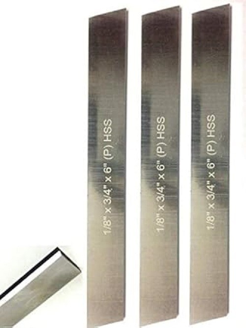 HSS Blades 1/8″ x 3/4″(Wide) x 6” for Lathe Parting Cut Off & Tool Holder-USA