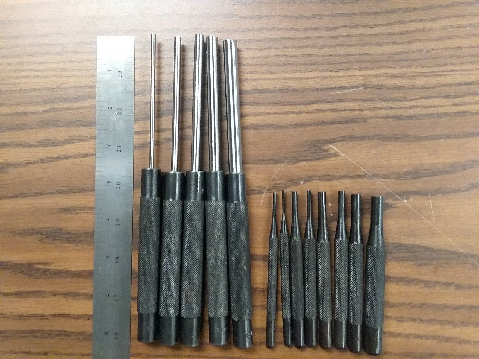 13pcs Combination Pin Punch Set 5pcs 8″-long & 8pcs 4″-short #H501S