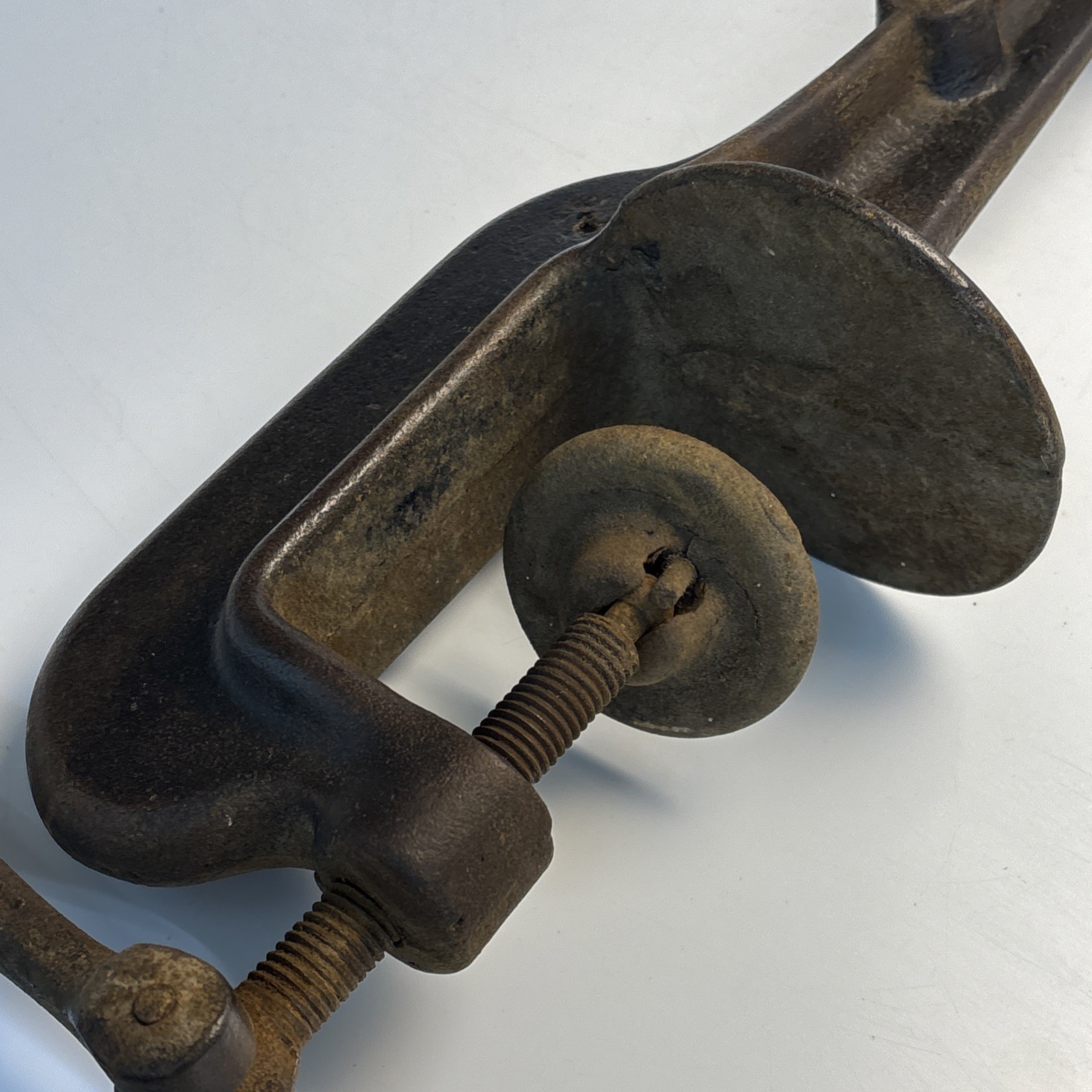 Antique PEXTO Sheet Metal Crimper Corrugating Machine Hand Crank Bench Mount