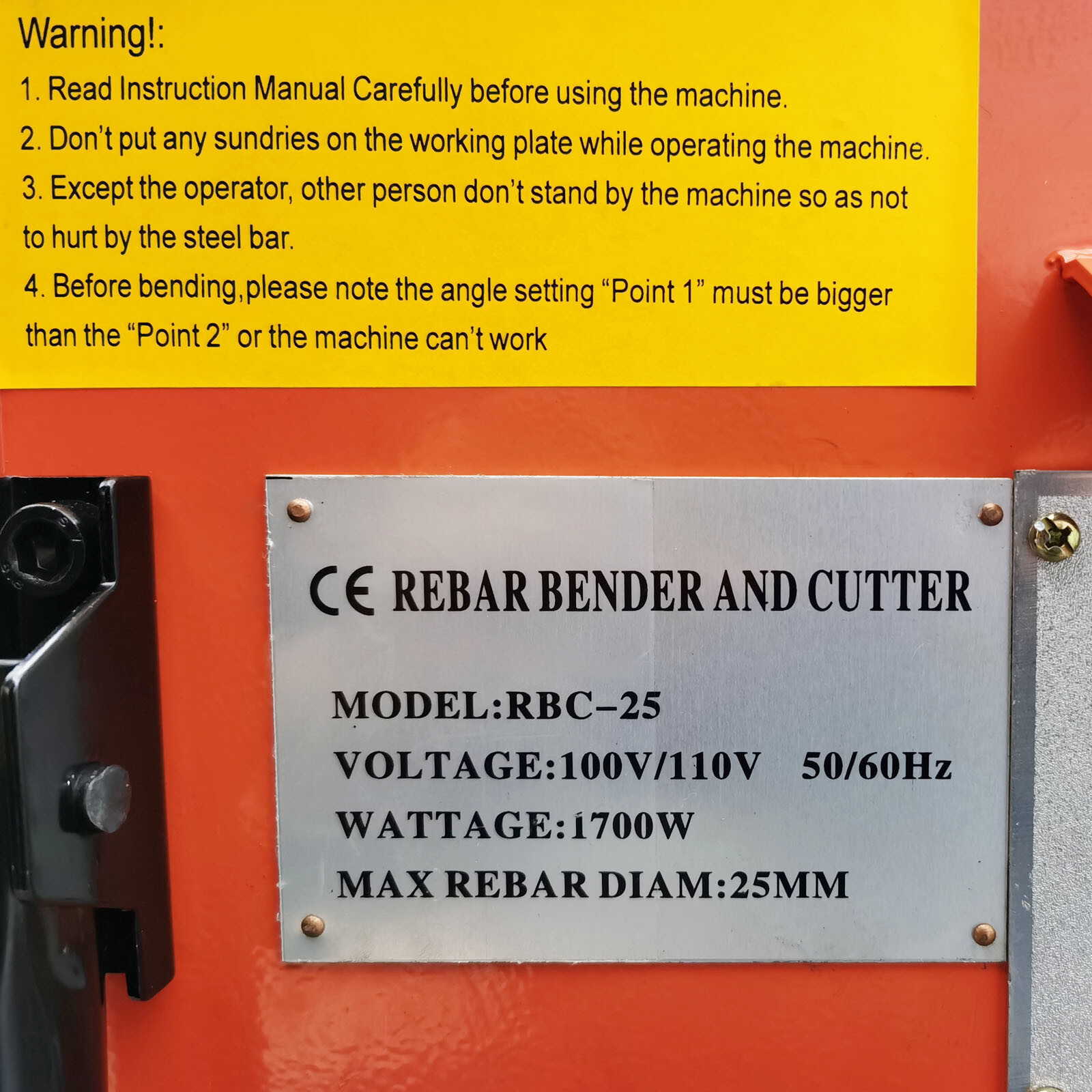 110V Electric Rebar Bending and Cutting Machine Round Steel Rod Bender Cutter