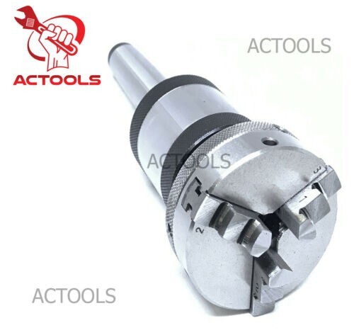 Mini Lathe Chuck MT3 Revolving Center 3MT Shank 3 Jaw Self Centering 2-1/2″ 65mm