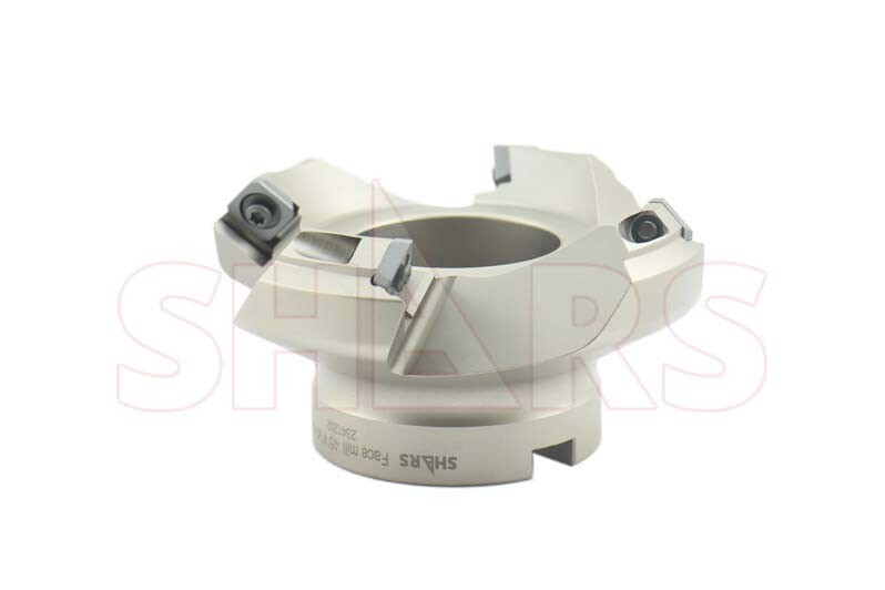 Shars 4″ 45° Indexable Face Mill SEET18T6 Insert 4 Flutes NEW M[