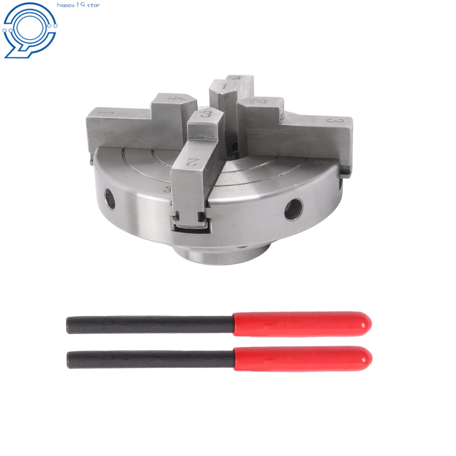 4″ Quick Change 4 Jaw Lathe Chuck Set 1×8 TPI Self Centering Thread