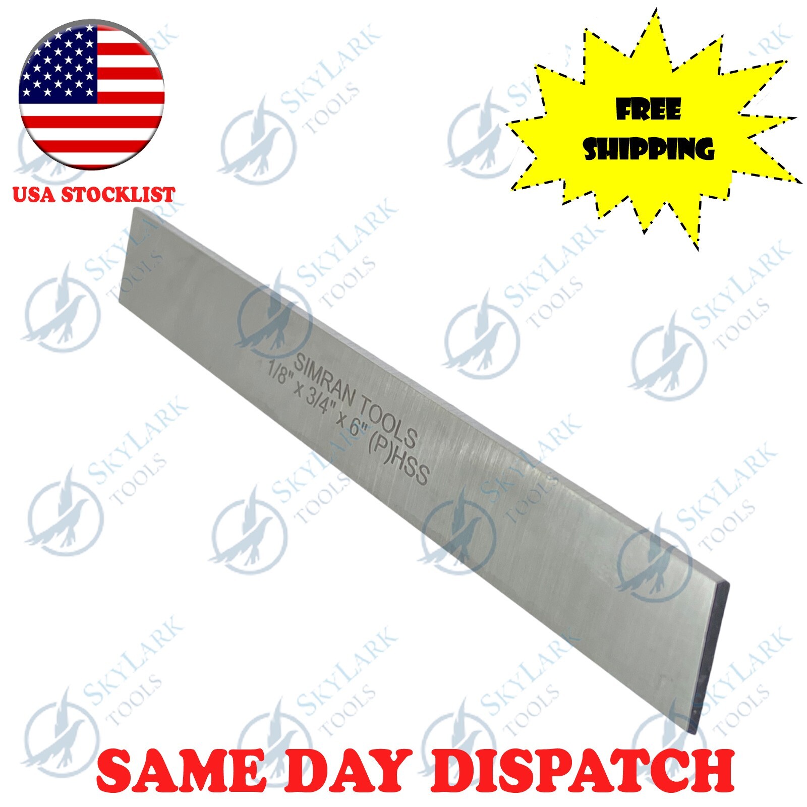 Brand New Cut Off Parting Blade High Speed Steel 1/8 Inch x 3/4 Inch x 6 Inch.