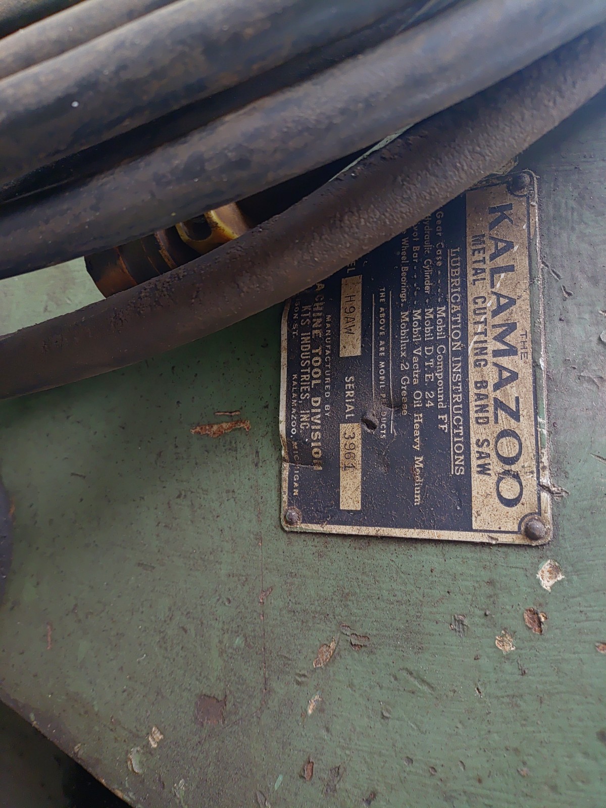 KALAMAZOO SAW H9AW BAND SAW USED Single Phase