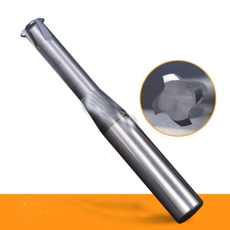 1pcs P0.5*d2.35*8.0L*D4*50 Single-tooth tungsten steel thread milling cutter