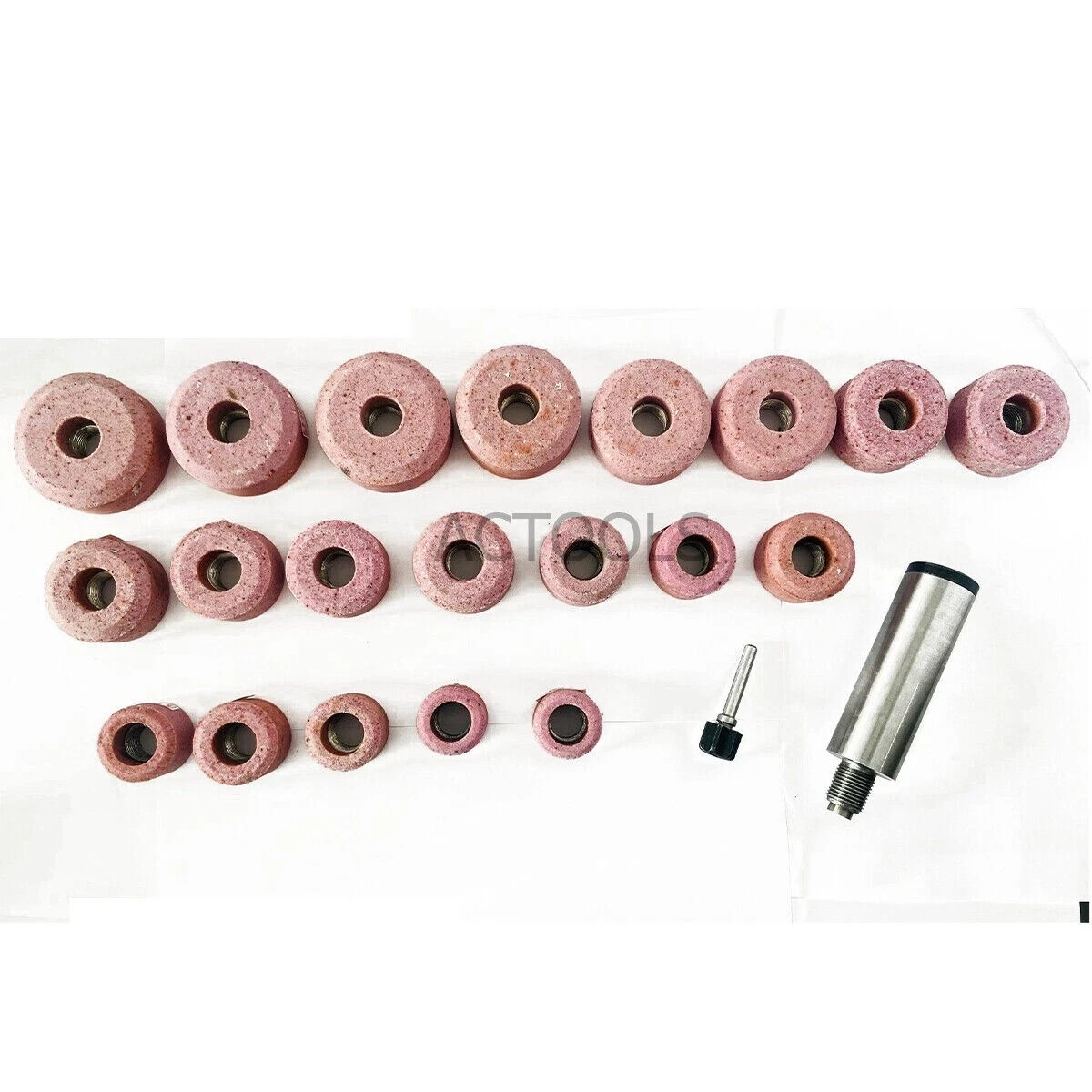 SIOUX VALVE SEAT PINK GRINDING WHEELS 20 PCS STONE HOLDER STAR DRIVE 11/16″ USA@