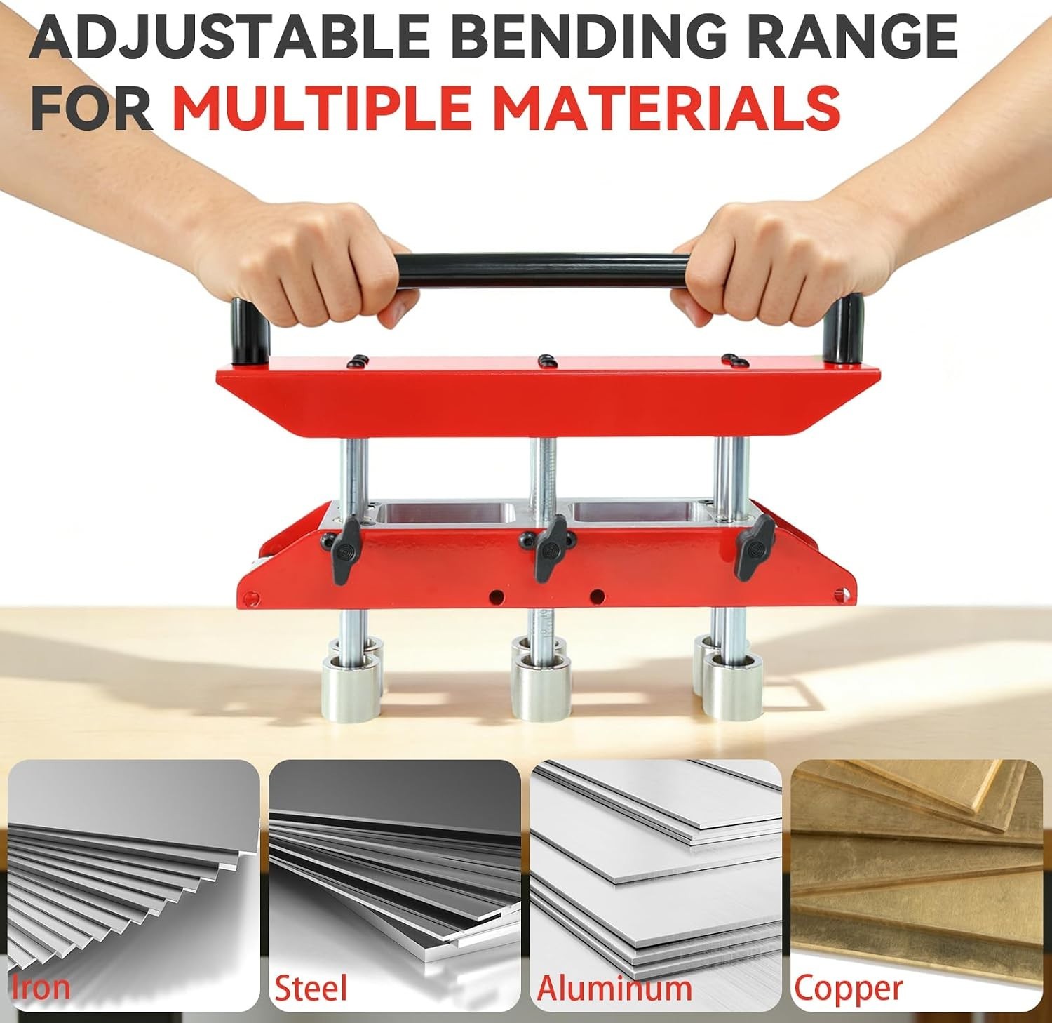 Versatile 3-Station Sheet Metal Bender – Bends 0.5”-5” Metal Sheets with Ease