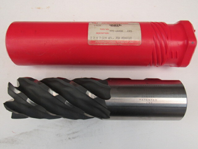 NEW – 2″ MINICUT – HS 6 FLUTE END MILL – 4″ LENGTH OF CUT – .062 RADIUS