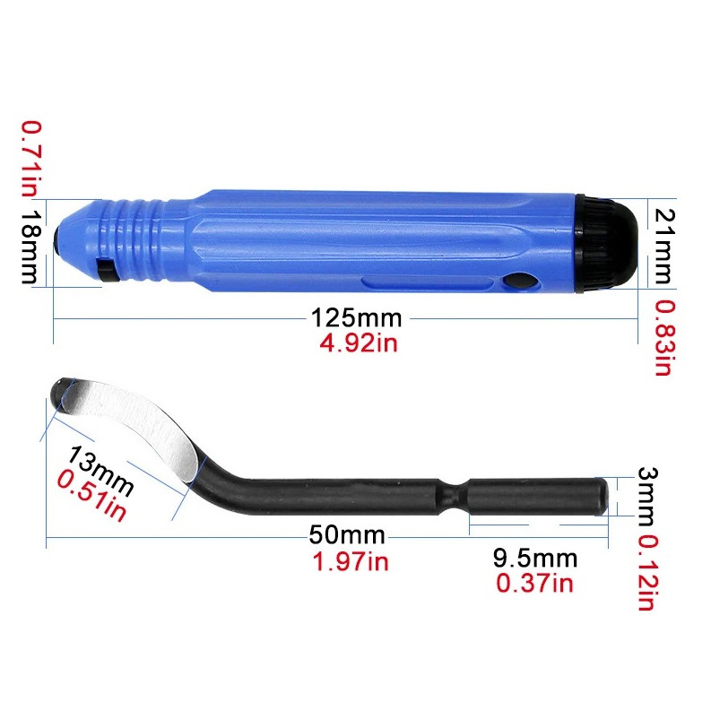 1set NB1100 Deburring Tool Hand Scraper Chamfer Trimming Blade Kit – NEW