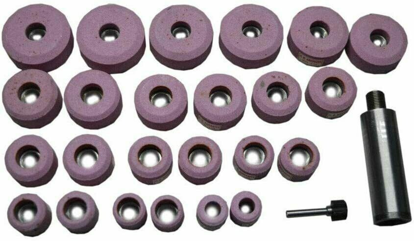 SIOUX VALVE SEAT PINK GRINDING WHEELS 20 PCS STONE HOLDER STAR DRIVE 11/16″ USA