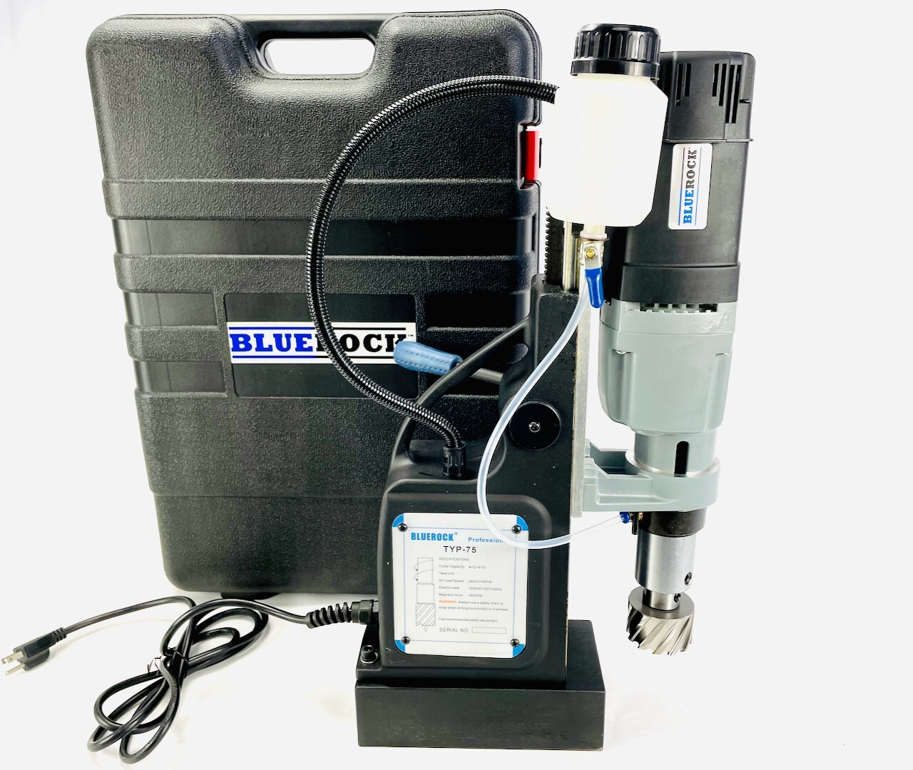 BLUEROCK TYP-75 Magnetic Mag Drill Press 2-Speed Reversible fits Hougen Cutters