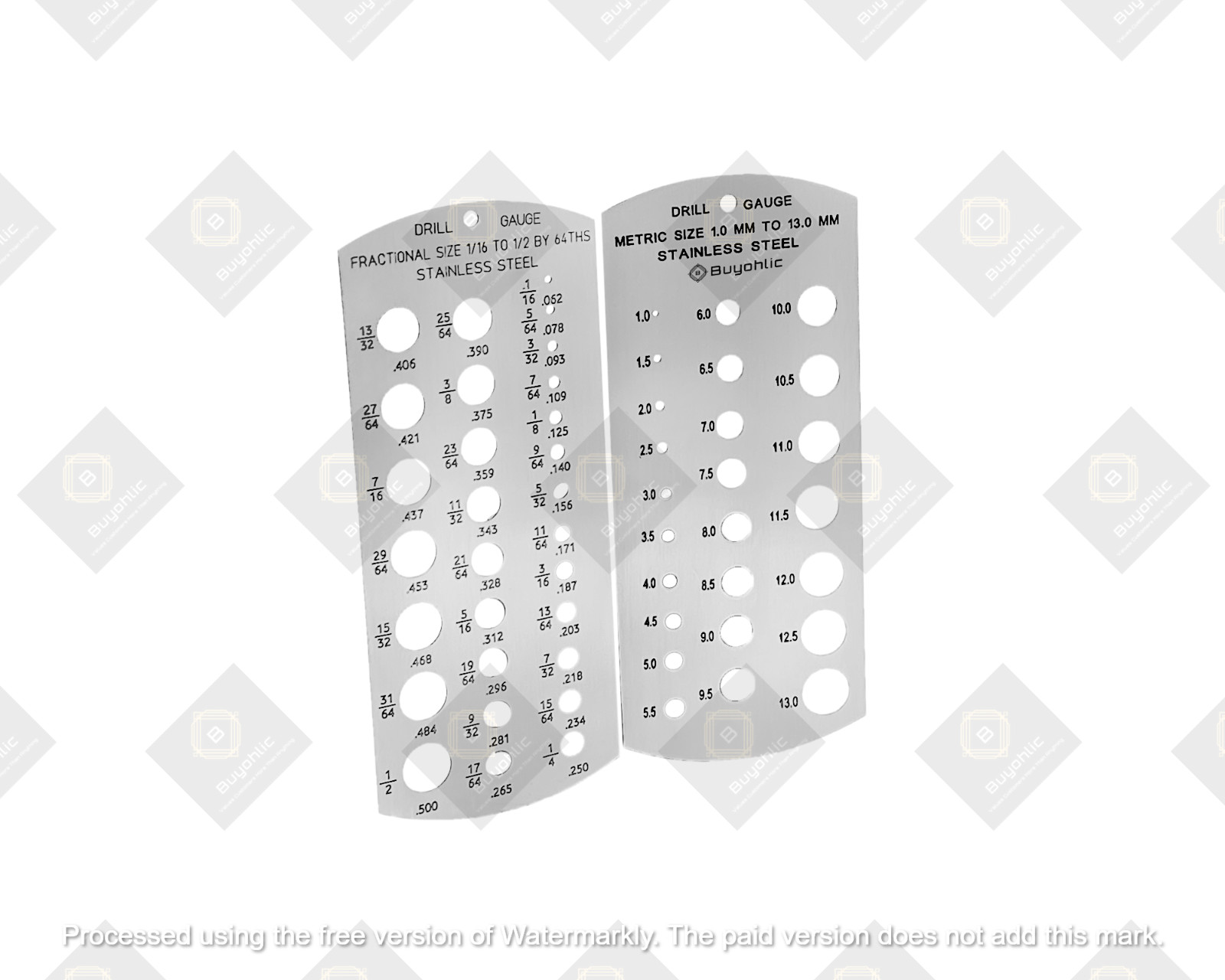 Stainless Steel Drill Gauge Metric and Imperial Standard Hand Tool USA FULFILLED