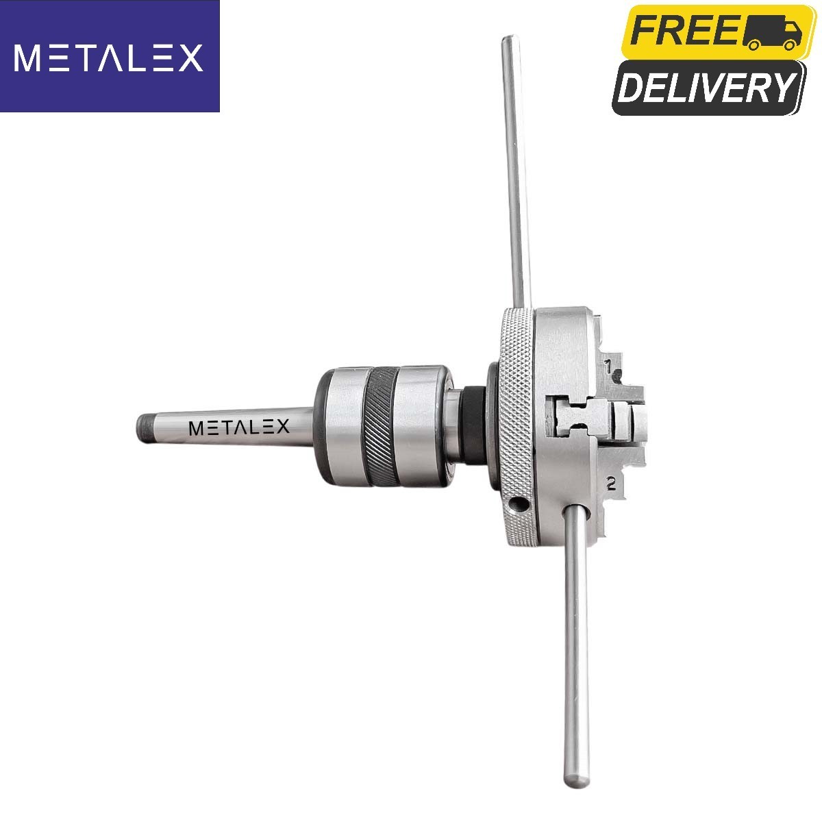 2-1/2″ 4 Jaw 2.5″ Self Centering Lathe Chuck MT1 Live Revolving Center Tailstock