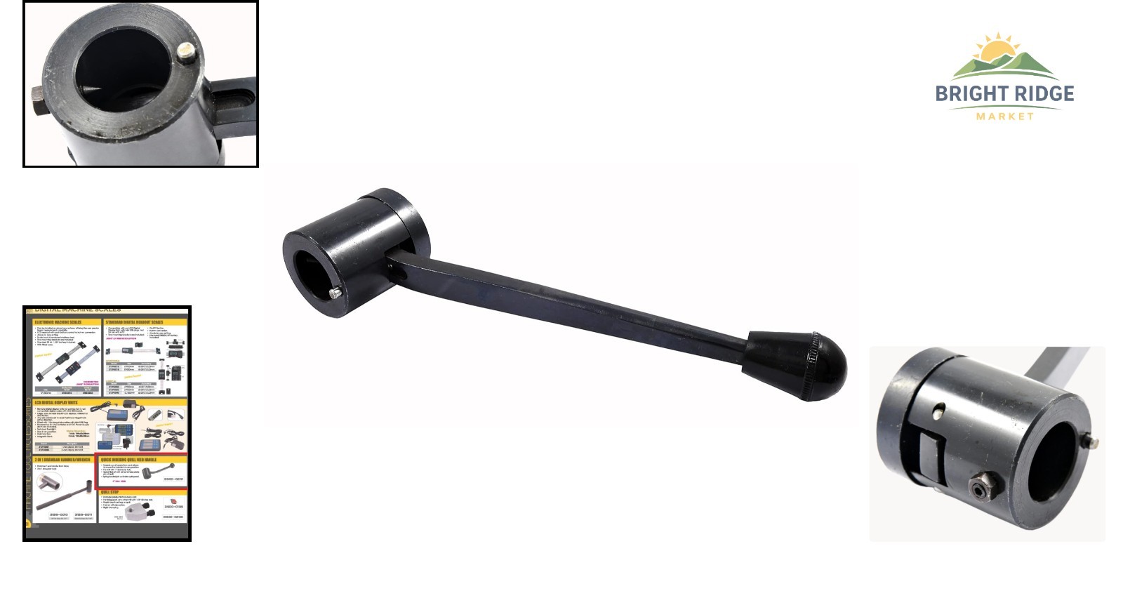 Durable Quill Feed Handle for Mill with Compact 6-Inch Design and Lightweight
