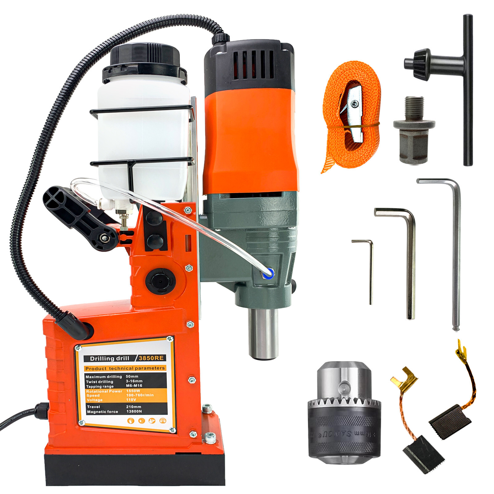 Magnetic Drill Press 1550W Coring/Tapping/Drilling Machine 13800N 760RPM 2″ Core