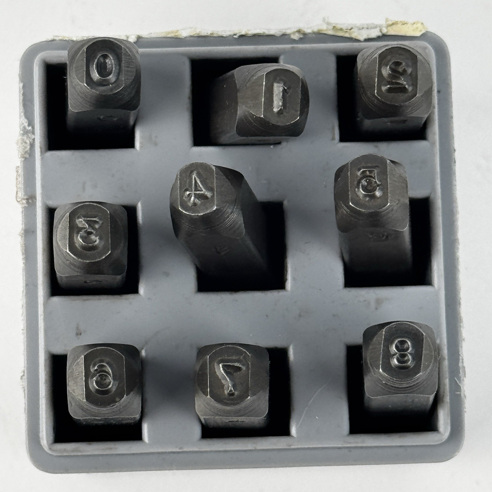 Hanson Marking Syst. 22861 9-Piece Heavy Duty 3/16″ Numbers 0-9 Steel Stamp Set