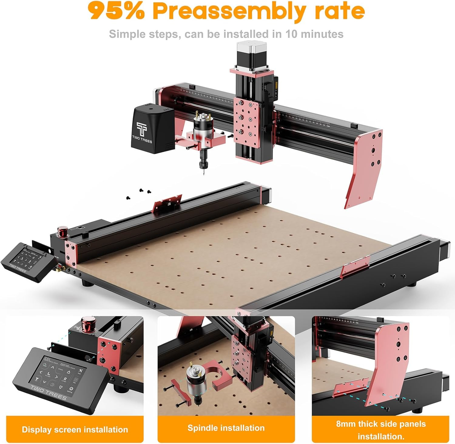 TTC450 Pro CNC Router with Touch Screen & Stamp Kit – 800mm/min Speed