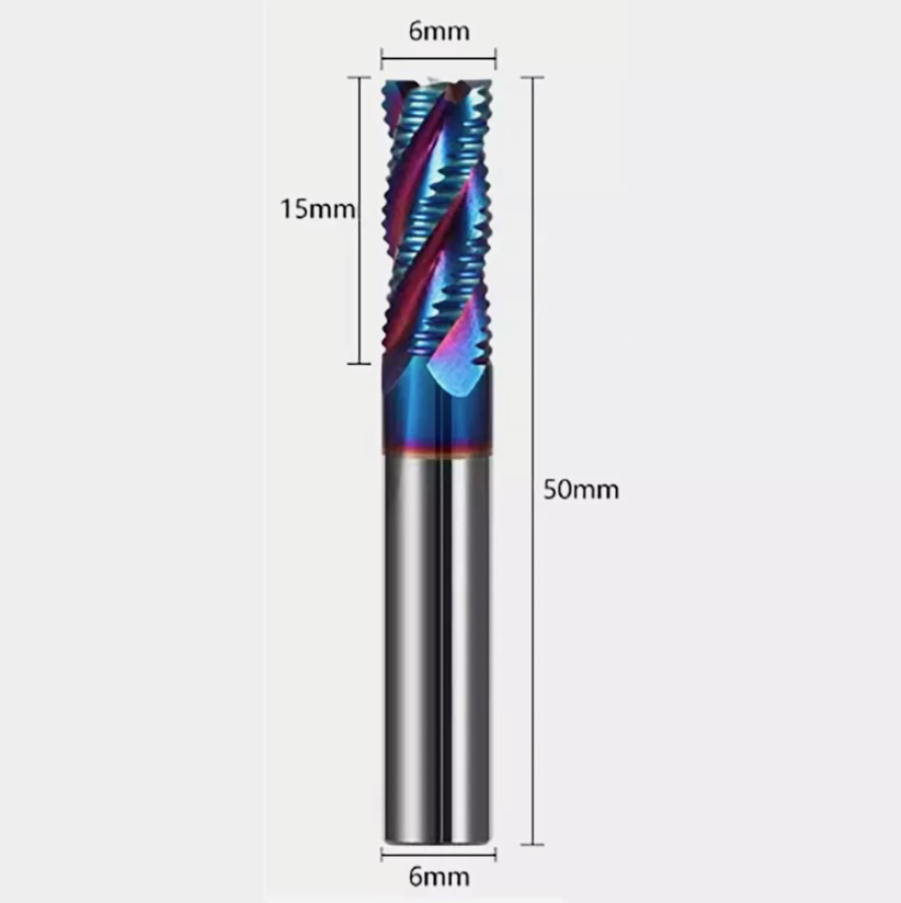 HRC65 4mm-12mm 4 Flute steel Roughing End Mill 4/6/8/10/12mm Shank