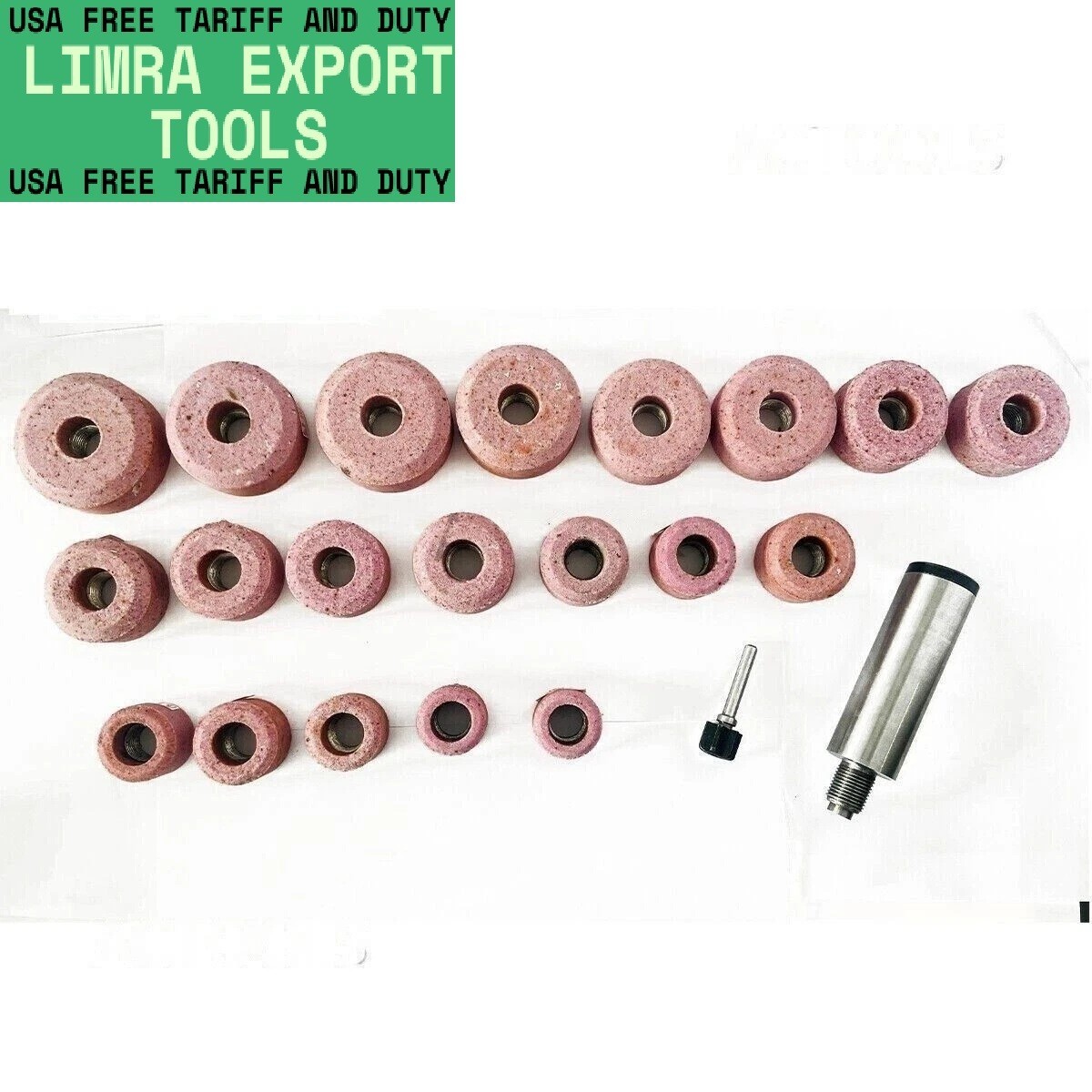 Sioux Valve Seat Pink Grinding Wheels 20 Pcs Set Stone Holder Star Drive 11/16″