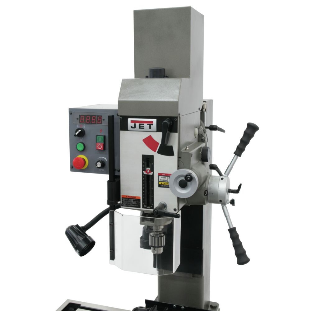 JET 351165 Geared Head Mill/Drill w/Power Downfeed/DP500 DRO/Powerfeed New
