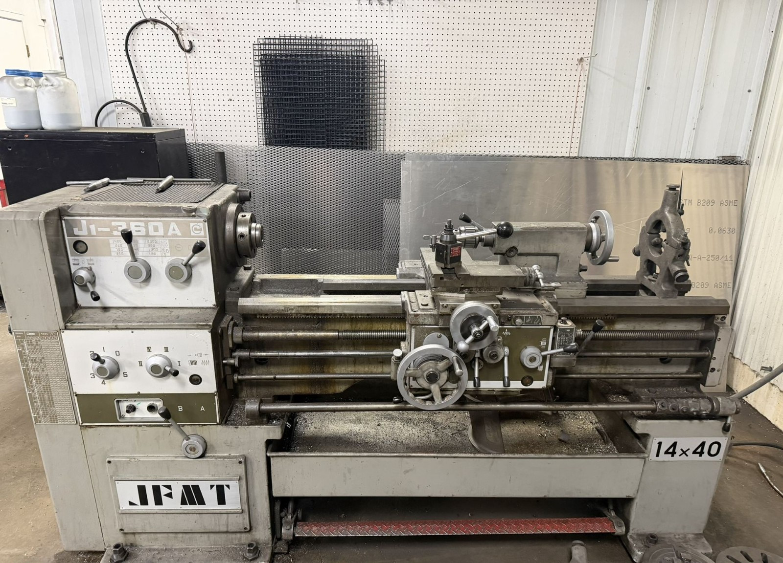JFMT Model J-360A Geared Head Engine Lathe 14″x40″, 14″ swing, 40″ c to c, 480V