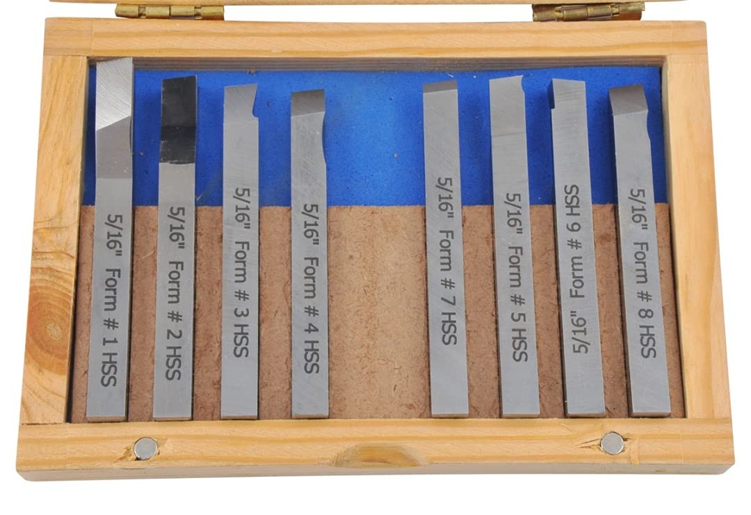 2006-9024 5/16 X 3-1/8″ 8 Piece High Speed Steel Lathe Turning Tool Set
