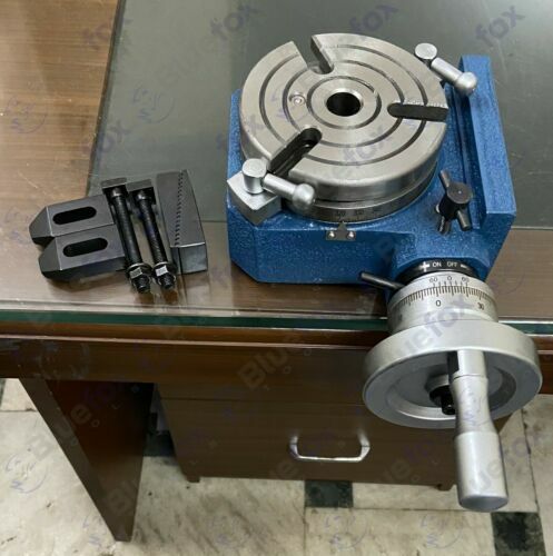4″ 110mm HV4 Horizontal Vertical Rotary Table with M8 Clamp Kit for Milling