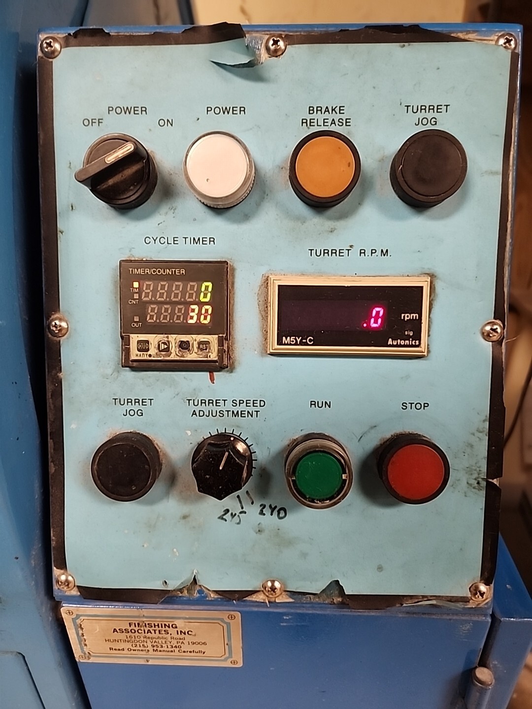FINISHING ASSOCIATES, VC-12 Industrial centrifugal barrel finisher