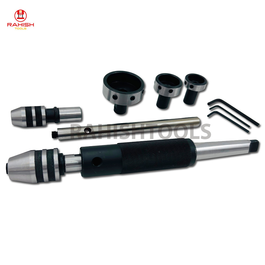 Lathe Tailstock Tap And Die Holder Set MT2 Shank Threading Tapping Kit 8 Pcs USA