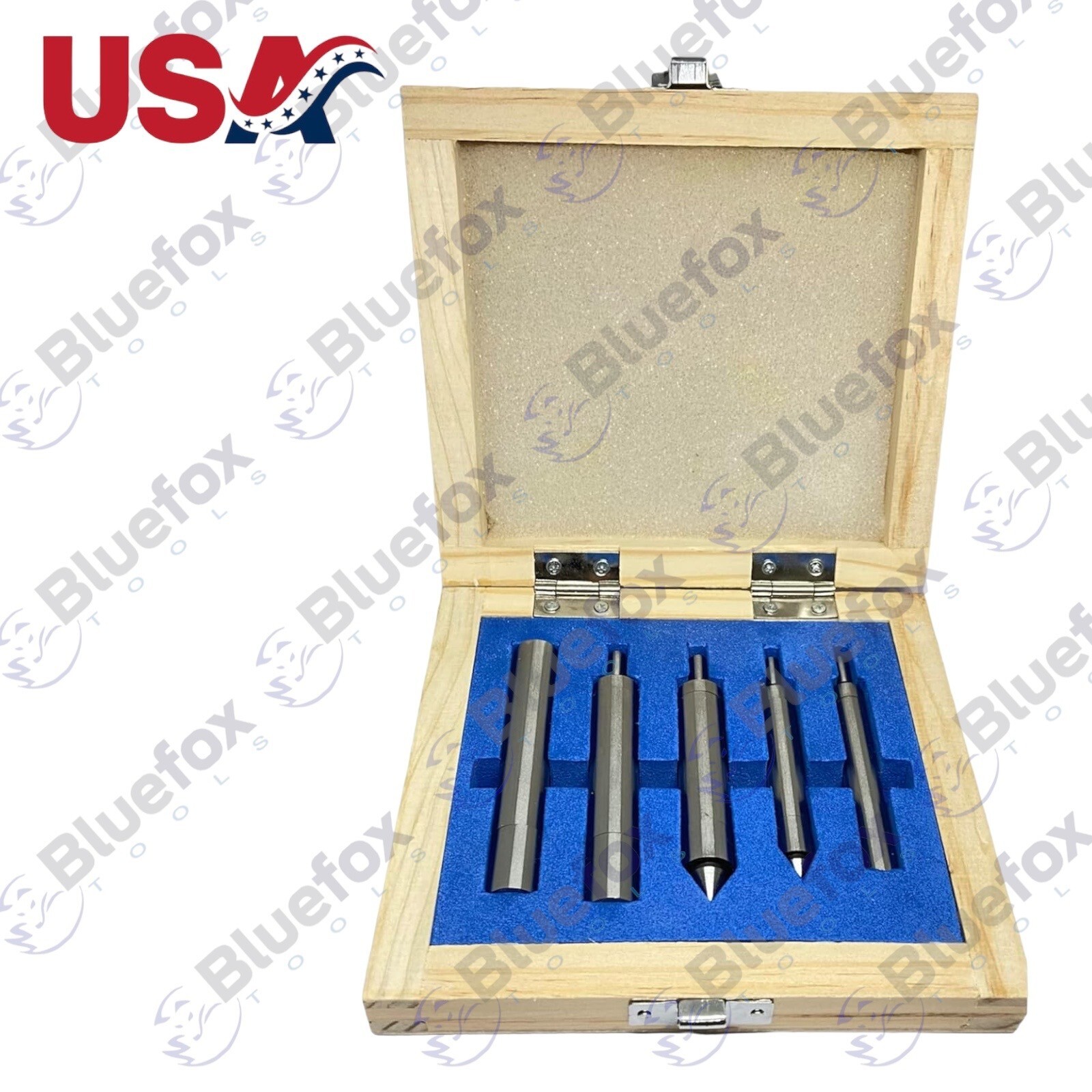 Precision 5 Piece Center and Edge Finders Set Hardened Tool Steel Imperial Std