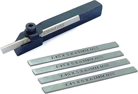 Mini Cut Off Parting Tool Holder With 4 Spare Knurls, Grizzly Small Lathes
