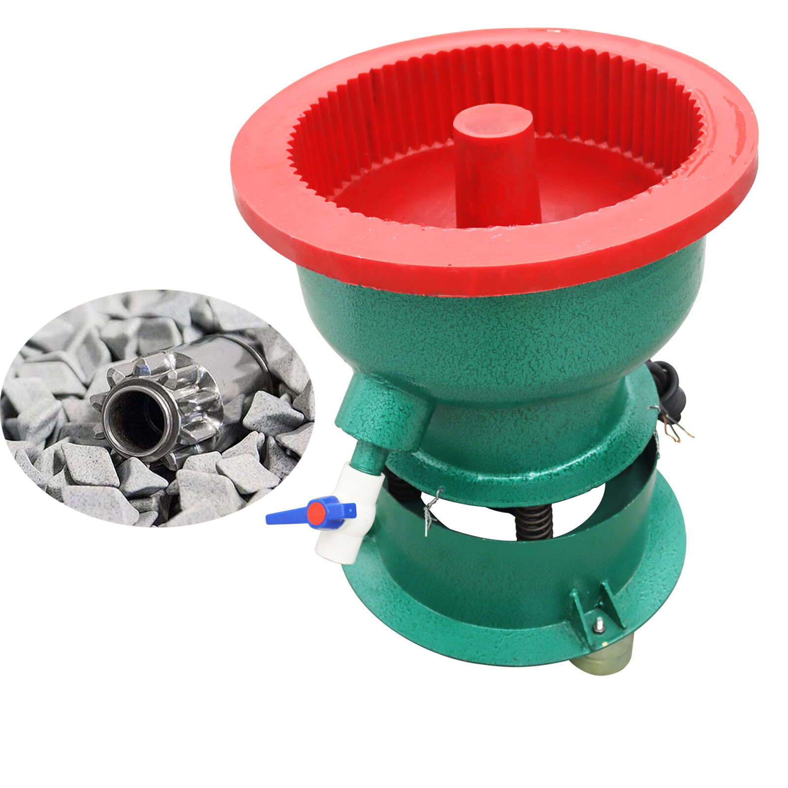 40L Vibration Deburring Polishing Machine Vibratory Tumbler Bowl Grinder 220V