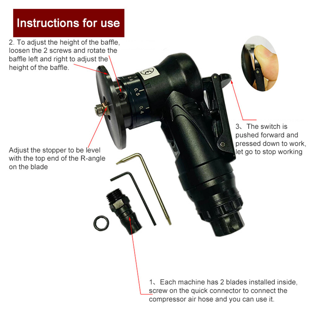 Pneumatic Chamfering Machine Carpenter Chamfering Tool Portable Handheld I4D2