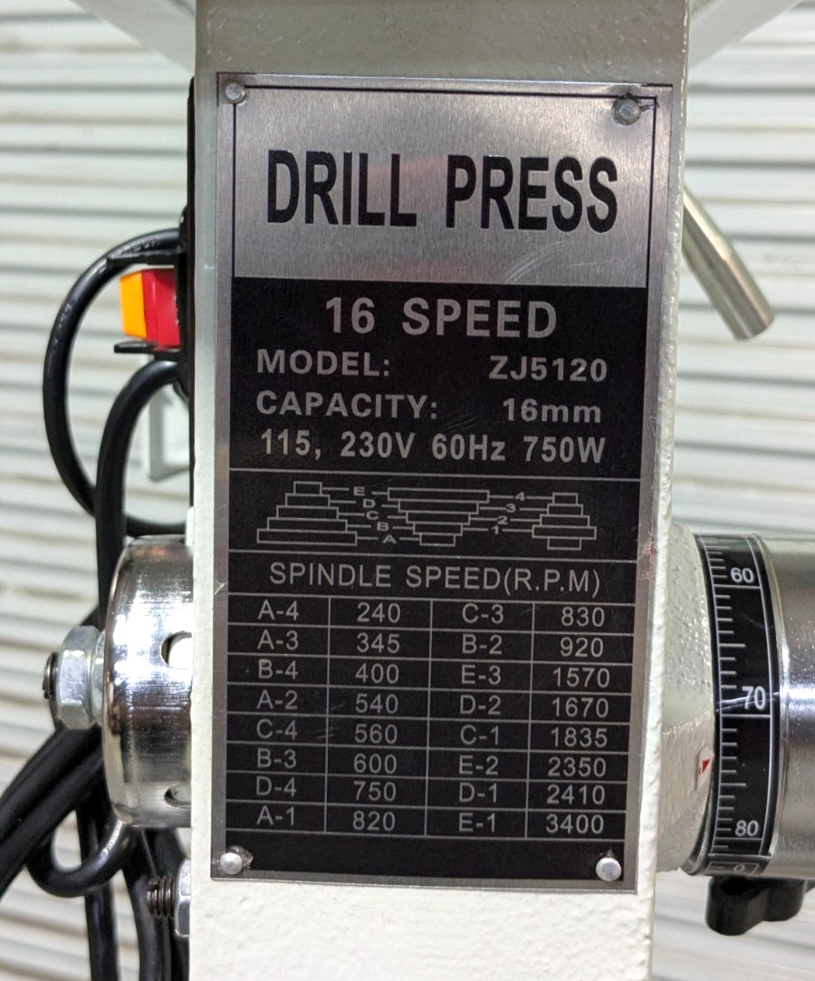 ENCO Drill Press 13.622" Swing 3/4HP Step Pulley Drive 115V Scratch &am