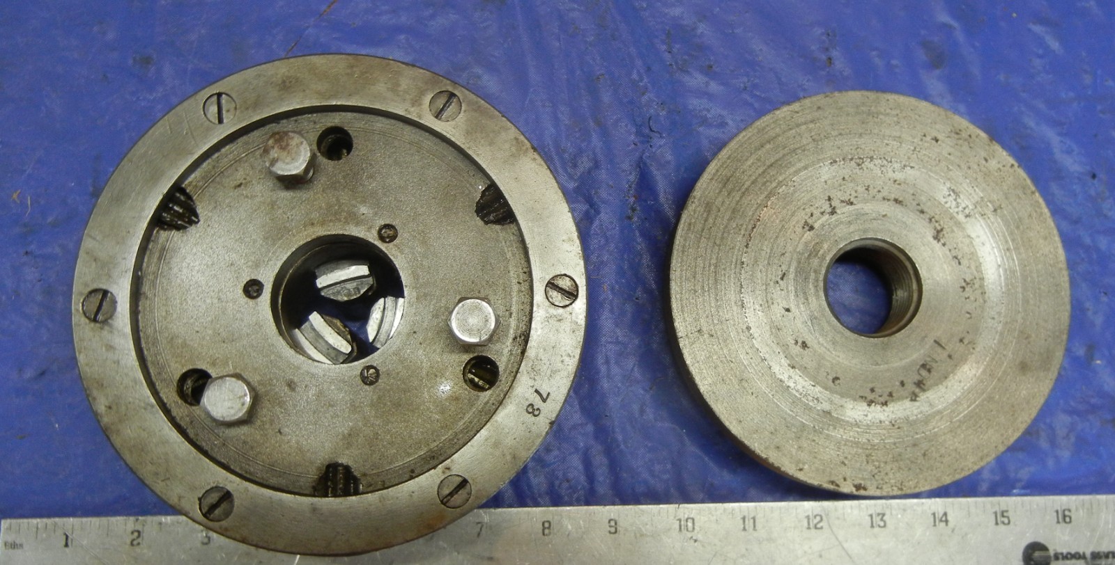 3 jaw 6″ lathe chuck with 1-1/2″-8 backplate for South Bend 9″ 10k Lathe