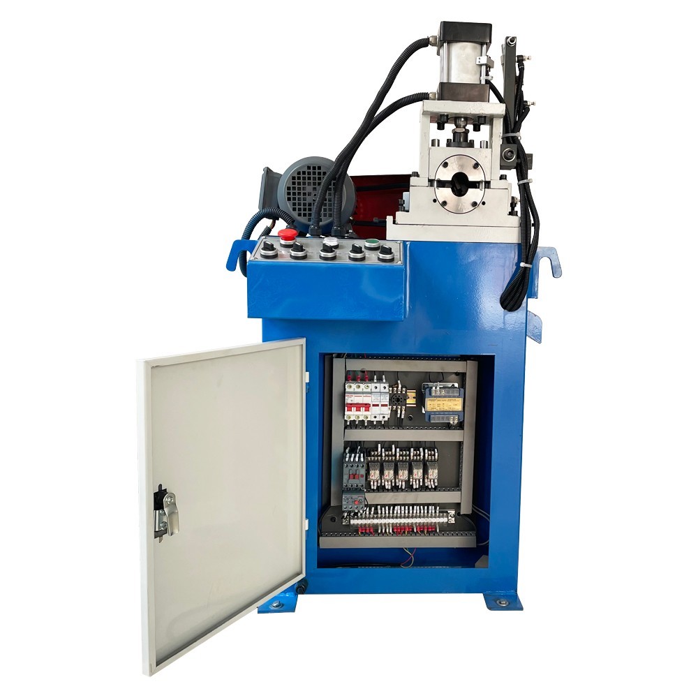 220V 3PH Single End Pneumatic Round Bar Chamfering Bevelling Deburring Machine