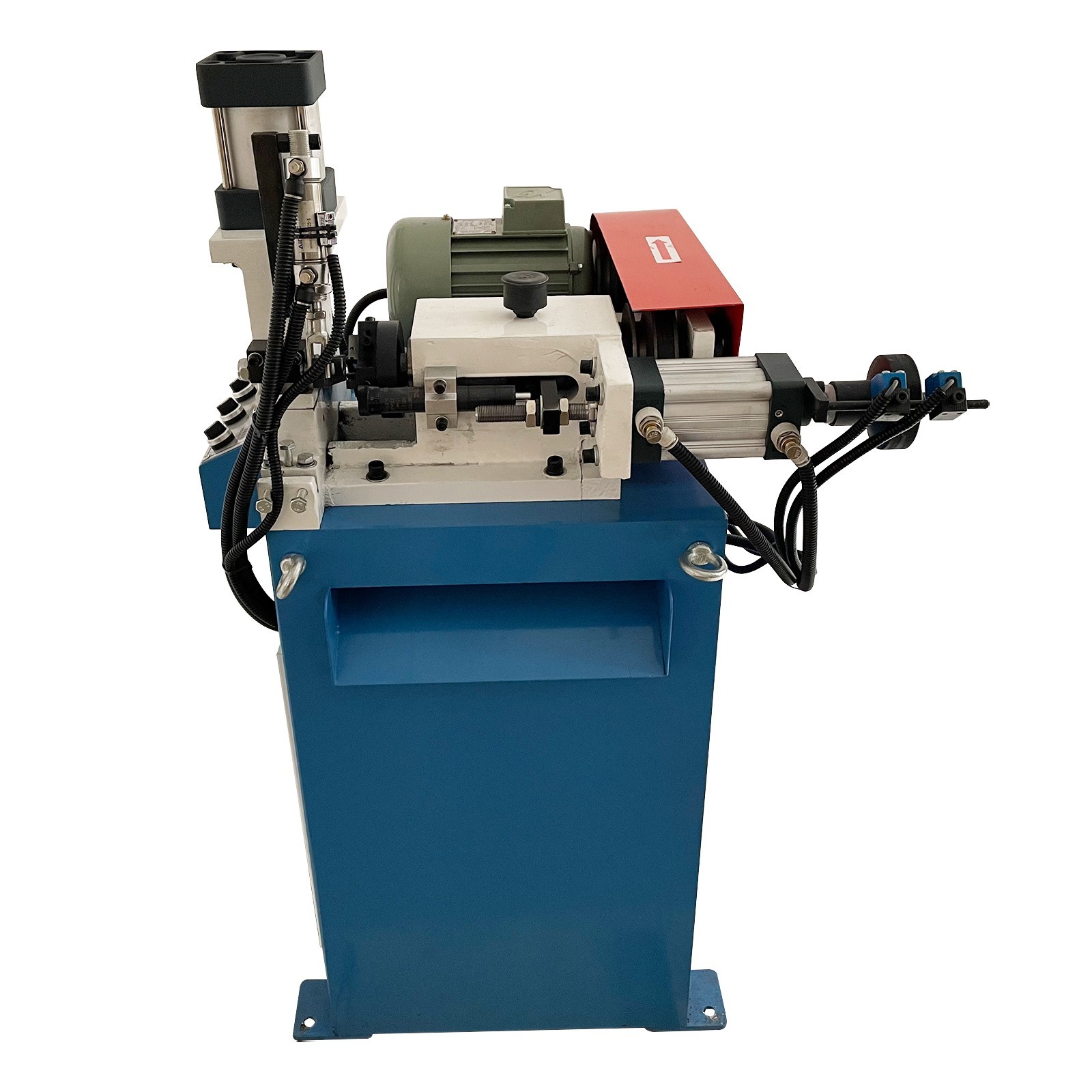 220V 3PH Single End Pneumatic Round Bar Chamfering Bevelling Deburring Machine