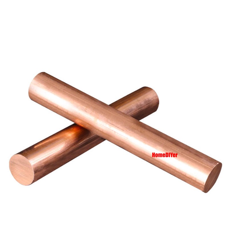 T2 Copper Round Bars Solid Profile Rods Diameter 8mm- 100mm Length 100mm- 300mm
