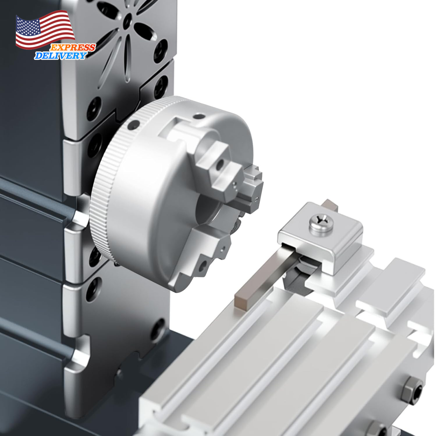 High Power 60W Powerful Mini Metal DIY 4-Axis Rotating Lathe Lathes Machine Tool