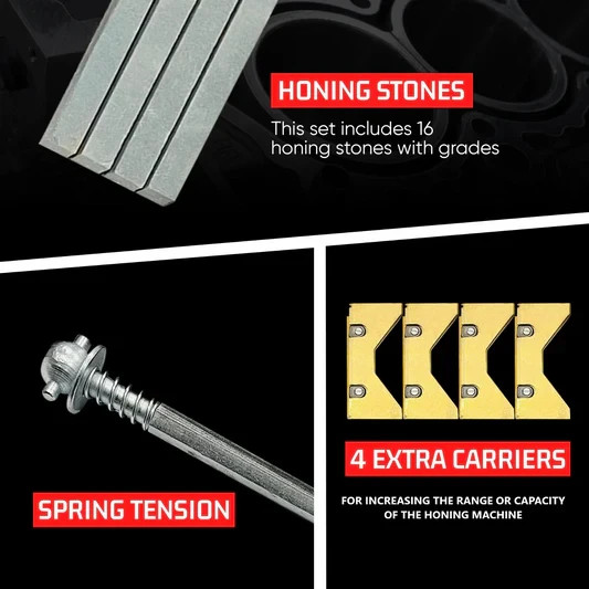 Adjustable Engine Cylinder Honing Machine Kit with Replaceable Abrasive Stones
