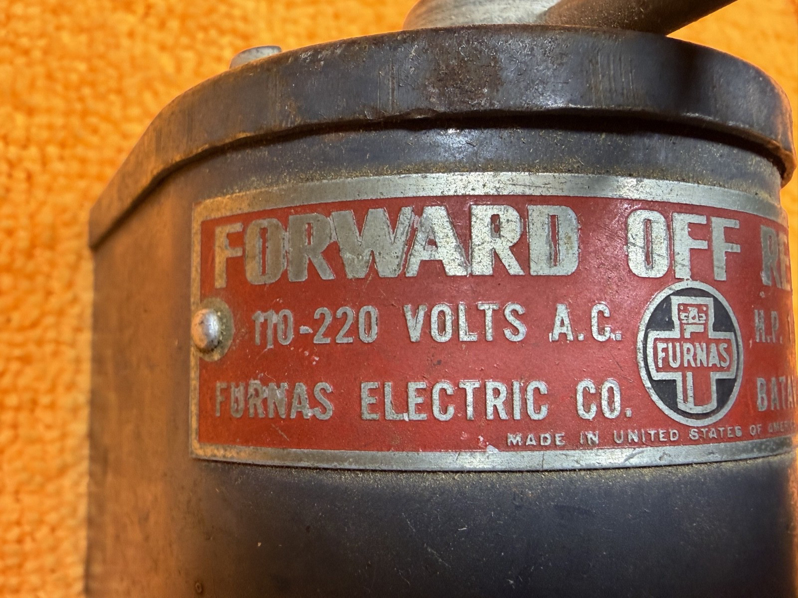 Vintage Atlas Lathe Furnas R1A Reversing Drum Switch 1 HP 110-220V Forward Rever